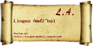 Linges Amábel névjegykártya